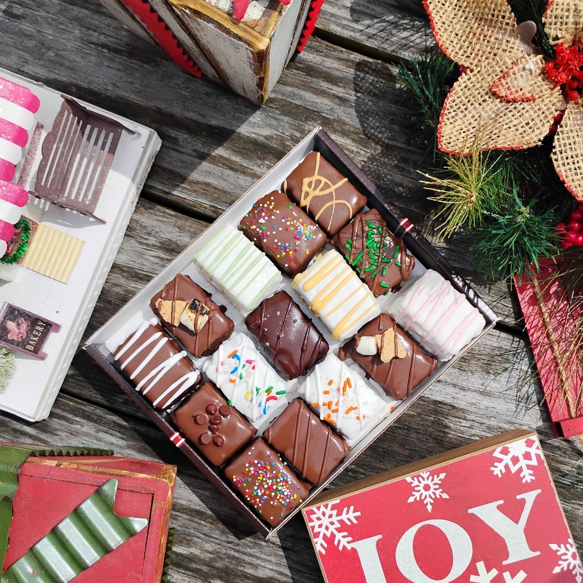 Gingerbread Blondie Bites - Nettie's Bakery